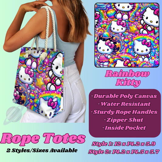 RAINBOW KITTY-ROPE TOTE PREORDER CLOSING 5/6