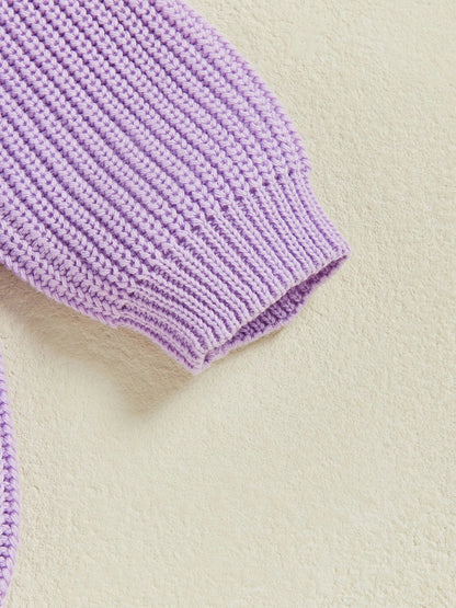 Baby Toddler Kids Girl Halloween Sweater Long Sleeve Round Neck Ghost Flower Embroidery Knit Pullover Top