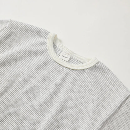 Baby Boys Girls 2Pcs Long Sleeve Waffle Cotton Pullover Crewneck Top + Pants Jogger Set Outfit