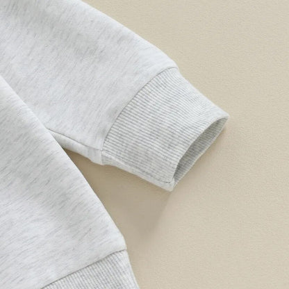 Toddler Baby Boy Long Sleeve Crewneck Letters Big Lil Bro Pullover Top or Romper Brother Matching