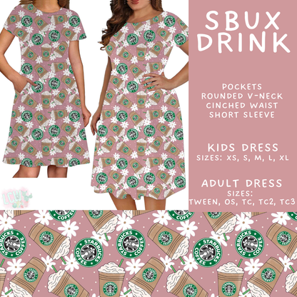 Batch #592 -  Fun Run 27 - Closes 9/30 - ETA late Nov - SBux Drink Adult & Kids Dresses