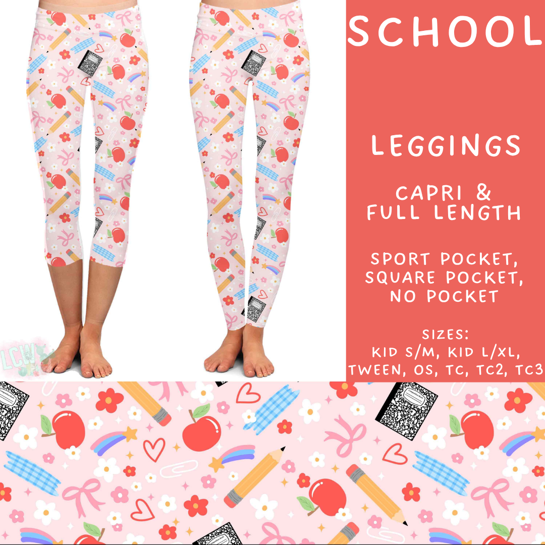Batch #561 - June Request Run - Closes 7/27 - ETA late Sept - School Full and Capri Length Leggings