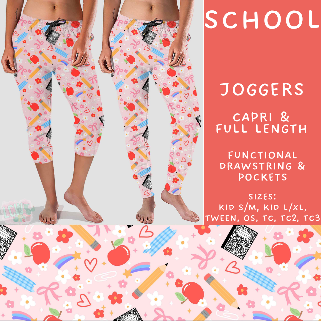 Batch #561 - June Request Run - Closes 7/27 - ETA late Sept - School Full and Capri Length Joggers