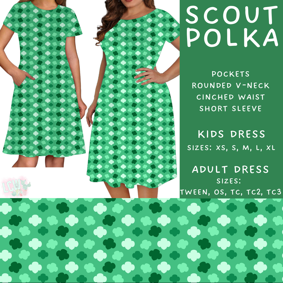 Batch #610 - Cookie Dealer 3 - Closes 11/9 - ETA early Jan - Scout Polka Women's & Girls Dresses