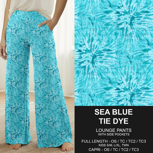 B279 - Preorder Sea Blue Tie Dye Lounge Pants (Closes 3/18. ETA: late May)