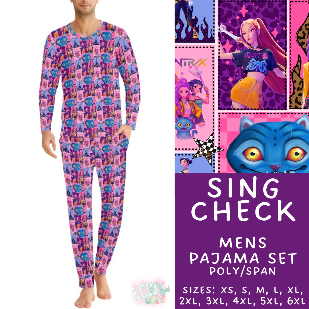 Batch #590 - Magical Family Pajamas - Closes 9/18 - ETA mid Nov - Sing Check Men's Pajama Set