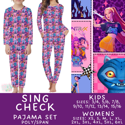 Batch #590 - Magical Family Pajamas - Closes 9/18 - ETA mid Nov - Sing Check Women's & Kid's Pajama Set