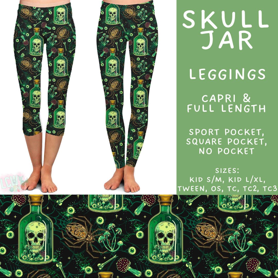 Batch #556 - Halloween 3 - Closes 7/15 - ETA mid Sept - Skull Jar Full and Capri Length Leggings