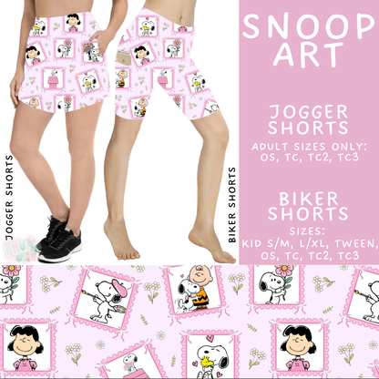 Batch #544 - Cool Characters 16 - Closes 6/17 - ETA mid August - Snoop Art Biker & Jogger Shorts