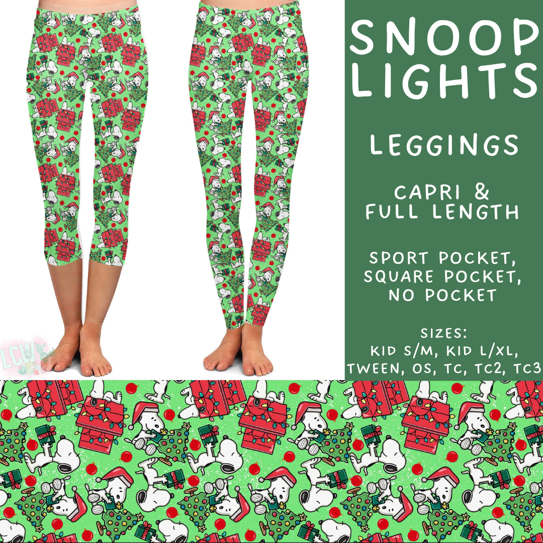 Batch #598 - Magical Character Christmas 2 - Closes 10/14 - ETA early Dec - Snoop Lights Full and Capri Length Leggings