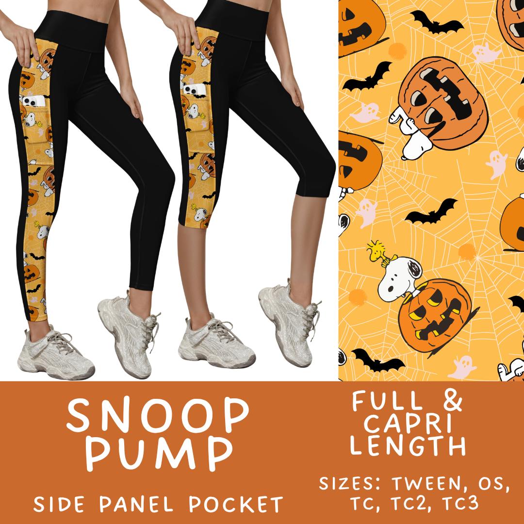 Batch #568 - Halloween Spooky Sets 3 - Closes 8/12 - ETA early October - Snoop Pump Pattern Side Pocket Capris & Leggings