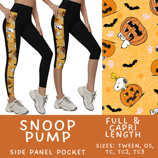 Batch #568 - Halloween Spooky Sets 3 - Closes 8/12 - ETA early October - Snoop Pump Pattern Side Pocket Capris & Leggings
