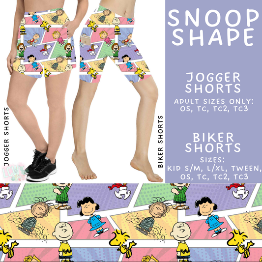 Batch #531 - Cool Characters 15 - Closes 5/18 - ETA late July - Snoop Shape Biker & Jogger Shorts