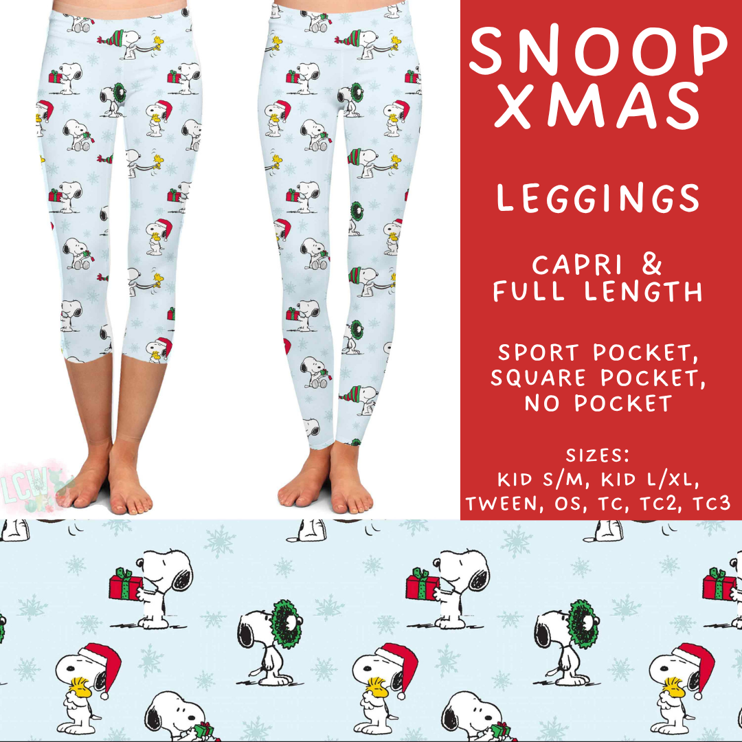 Batch #558 - Magical Character Christmas - Closes 7/20 - ETA mid/late Sept - Snoop Xmas Full and Capri Length Leggings
