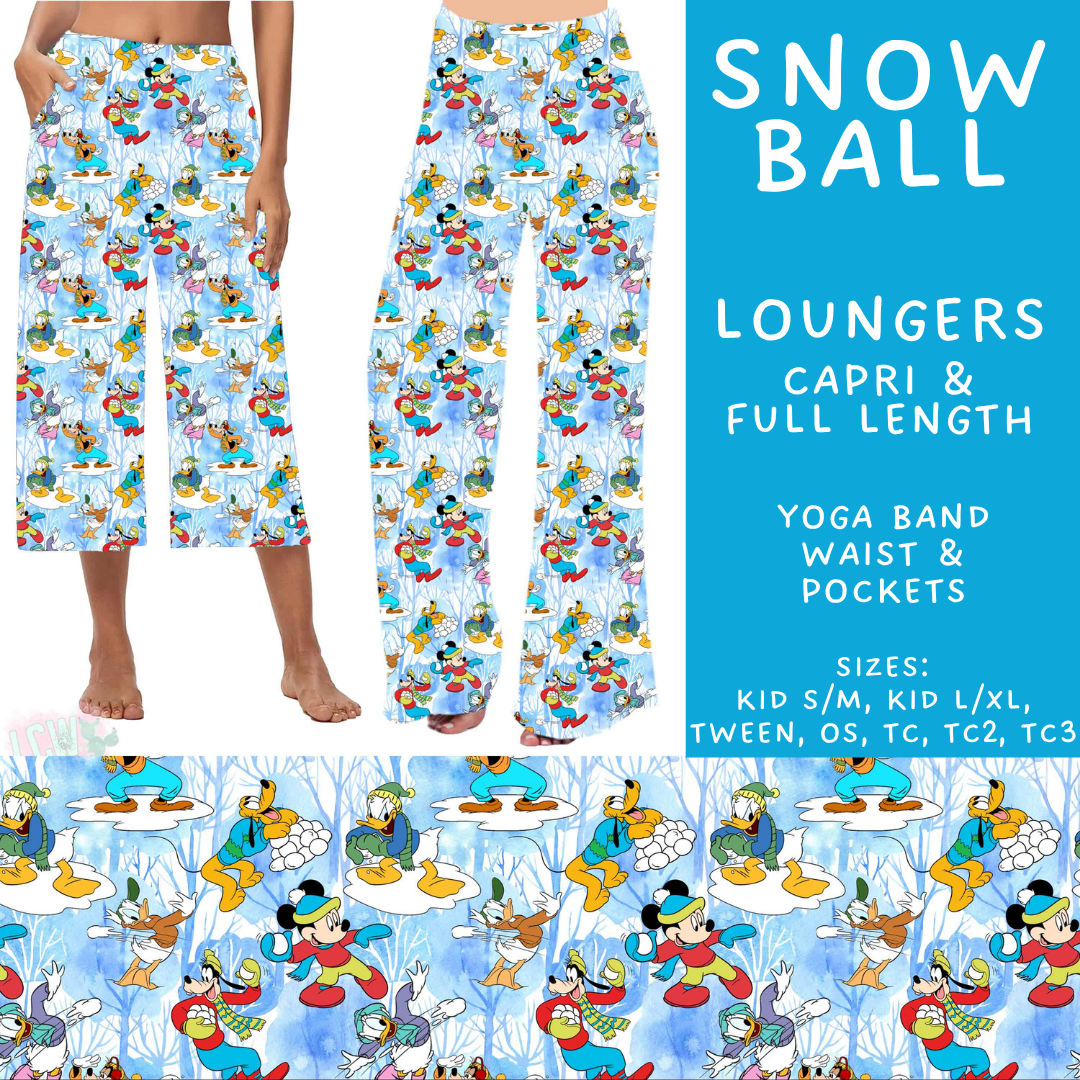 Batch #606 - Magical Character Winter - Closes 10/30 - ETA late Dec - Snow Ball Capri and Full Length Loungers