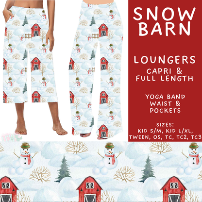 Batch #611 - Winter Collection - Closes 11/9 - ETA early/mid Jan - Snow Barn Capri and Full Length Loungers