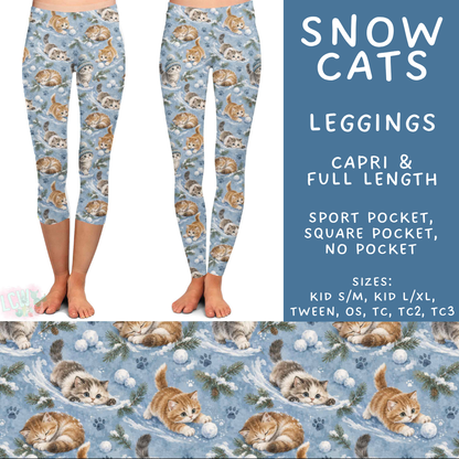 Batch #611 - Winter Collection - Closes 11/9 - ETA early/mid Jan - Snow Cats Full and Capri Length Leggings