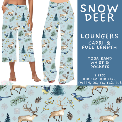 Batch #611 - Winter Collection - Closes 11/9 - ETA early/mid Jan - Snow Deer Capri and Full Length Loungers