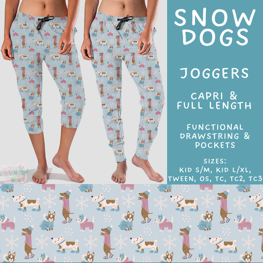 Batch #611 - Winter Collection - Closes 11/9 - ETA early/mid Jan - Snow Dogs Full and Capri Length Joggers