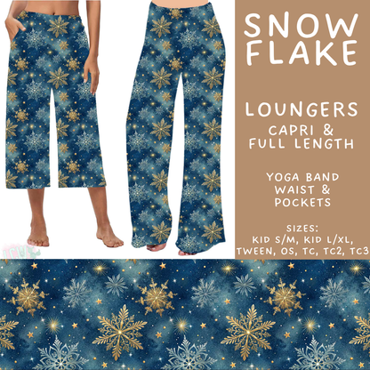 Batch #611 - Winter Collection - Closes 11/9 - ETA early/mid Jan - Snow Flake Capri and Full Length Loungers
