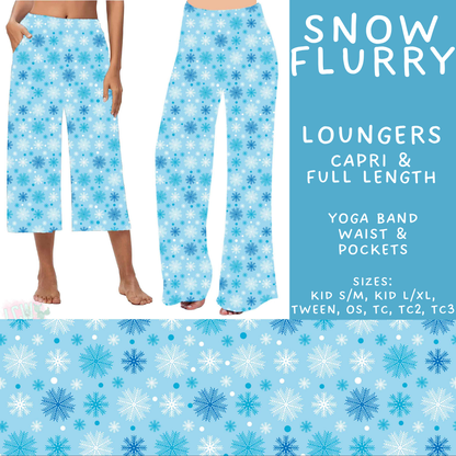 Batch #611 - Winter Collection - Closes 11/9 - ETA early/mid Jan - Snow Flurry Capri and Full Length Loungers