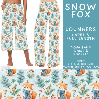 Batch #611 - Winter Collection - Closes 11/9 - ETA early/mid Jan - Snow Fox Capri and Full Length Loungers