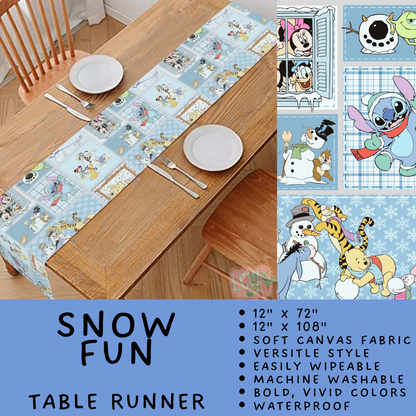 Batch #602 - Table Runners & Placemats - Closes 10/23 - ETA mid Dec - Snow Fun Table Runner