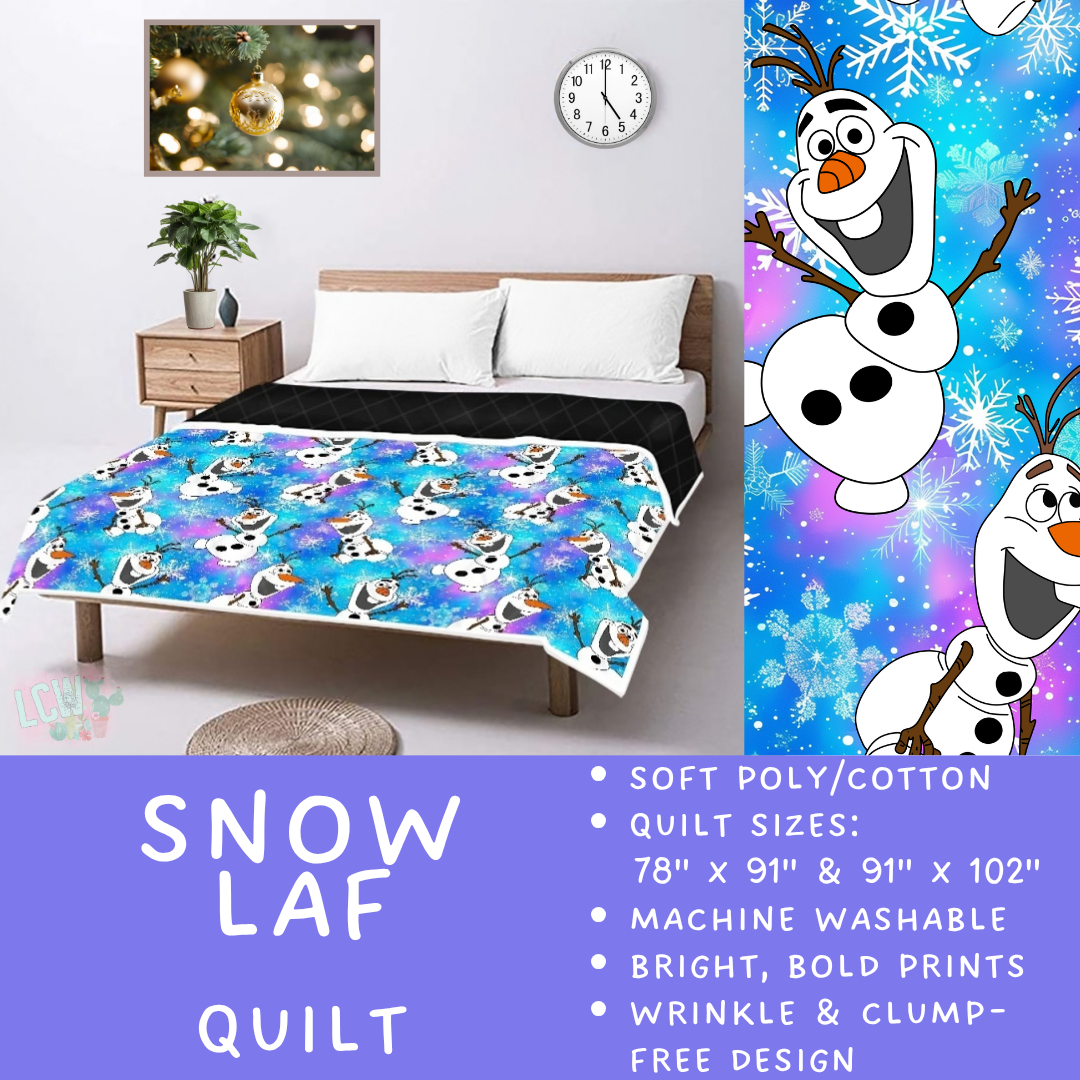 Batch #597 - Christmas Quilts - Closes 10/12 - ETA early Dec - Snow Laf Quilt