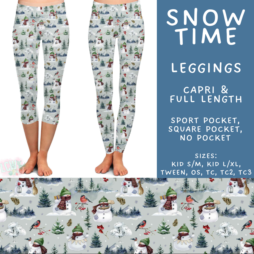 Batch #611 - Winter Collection - Closes 11/9 - ETA early/mid Jan - Snow Time Full and Capri Length Leggings