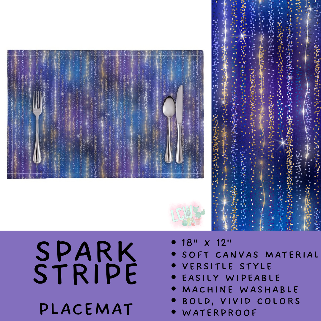 Batch #602 - Table Runners & Placemats - Closes 10/23 - ETA mid Dec - Spark Stripe Placemat