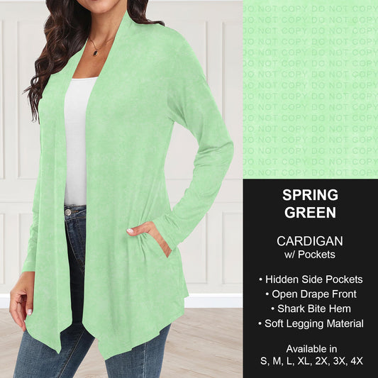 B280 - Preorder Spring Green Cardigan w/ Pockets (Closes 3/22. ETA: late May)