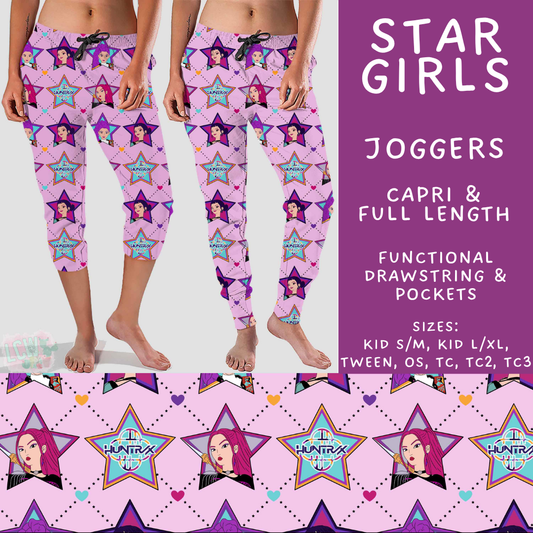 Batch #531 - Cool Characters 15 - Closes 5/18 - ETA late July - Star Girls Full and Capri Length Joggers