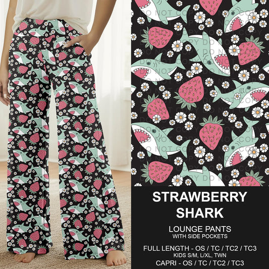 B294 - Preorder Strawberry Shark Lounge Pants (Closes 6/07. ETA: early Aug.)