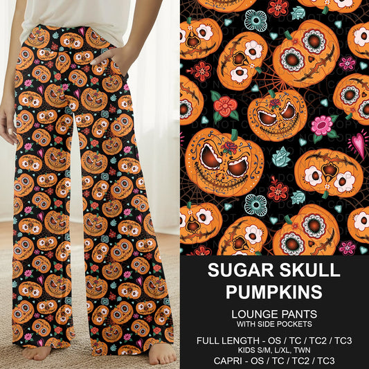 B307 - Preorder Sugar Skull Pumpkins Lounge Pants (Closes 8/02. ETA: early Oct.)