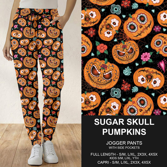 B307 - Preorder Sugar Skull Pumpkins Joggers (Closes 8/02. ETA: early Oct.)