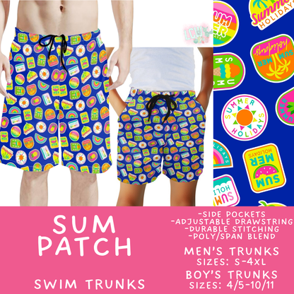 Batch #543 - Pool Party 2 - Closes 6/15 - ETA early/mid August - Sum Patch Boys' & Men's Swim Trunks
