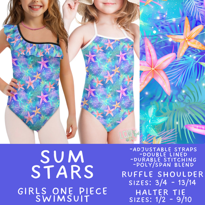 Batch #543 - Pool Party 2 - Closes 6/15 - ETA early/mid August - Sum Stars Girl's Swimsuit