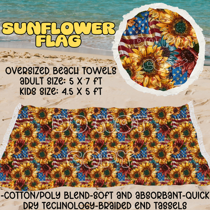 Sunflower Flag -OVERSIZED BEACH TOWEL 6-PREORDER CLOSING 3/20