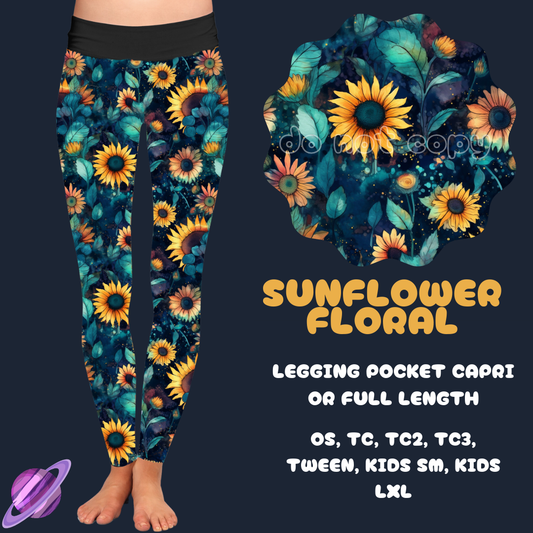 SUNFLOWER FLORAL-FLORAL BOTTOMS PREORDER CLOSING 7/15