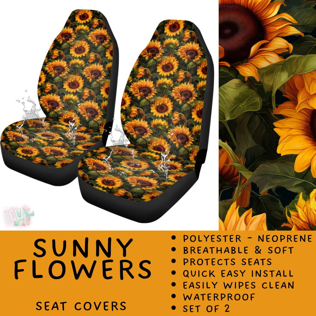 Batch #554 - Car Accessories 3 - Closes 7/10 - ETA early/mid Sept - Sunny Flowers Vehicle Seat Covers