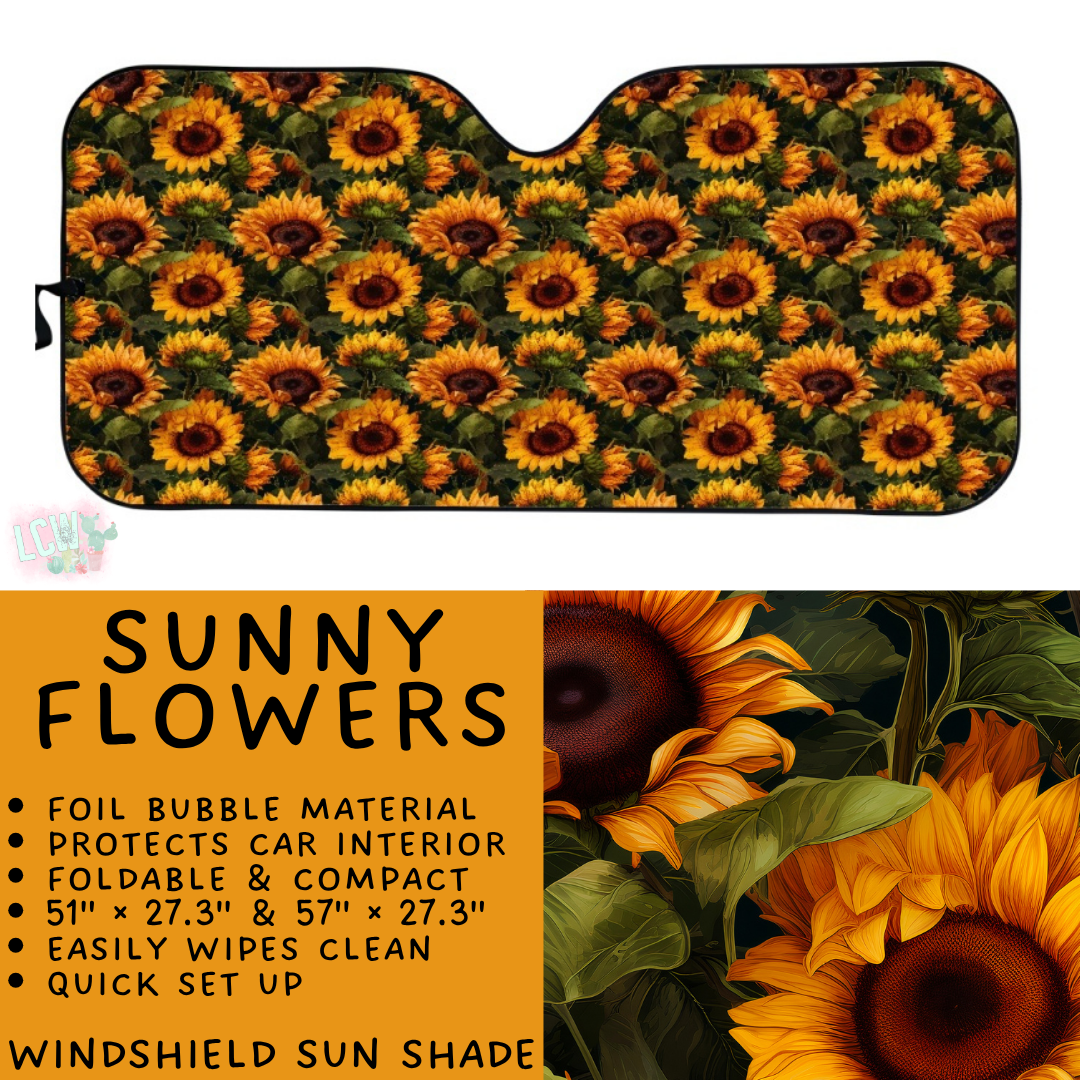 Batch #554 - Car Accessories 3 - Closes 7/10 - ETA early/mid Sept - Sunny Flowers Windshield Sun Shade