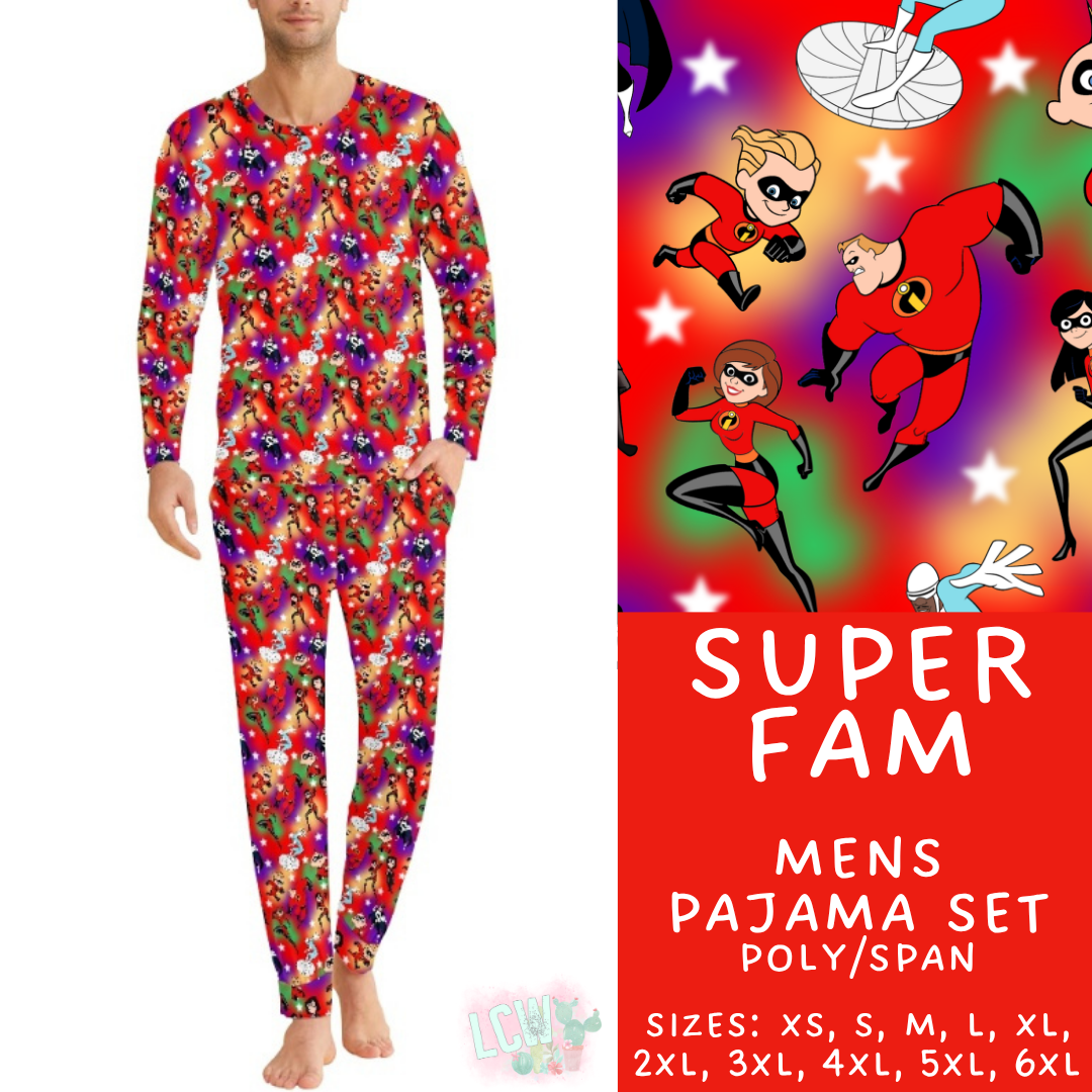Batch #590 - Magical Family Pajamas - Closes 9/18 - ETA mid Nov - Super Fam Men's Pajama Set
