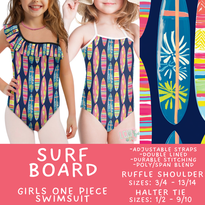 Batch #543 - Pool Party 2 - Closes 6/15 - ETA early/mid August - Surf Board Girl's Swimsuit