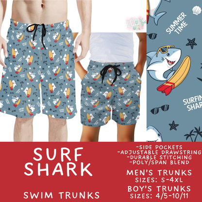 Batch #543 - Pool Party 2 - Closes 6/15 - ETA early/mid August - Surf Shark Boys' & Men's Swim Trunks