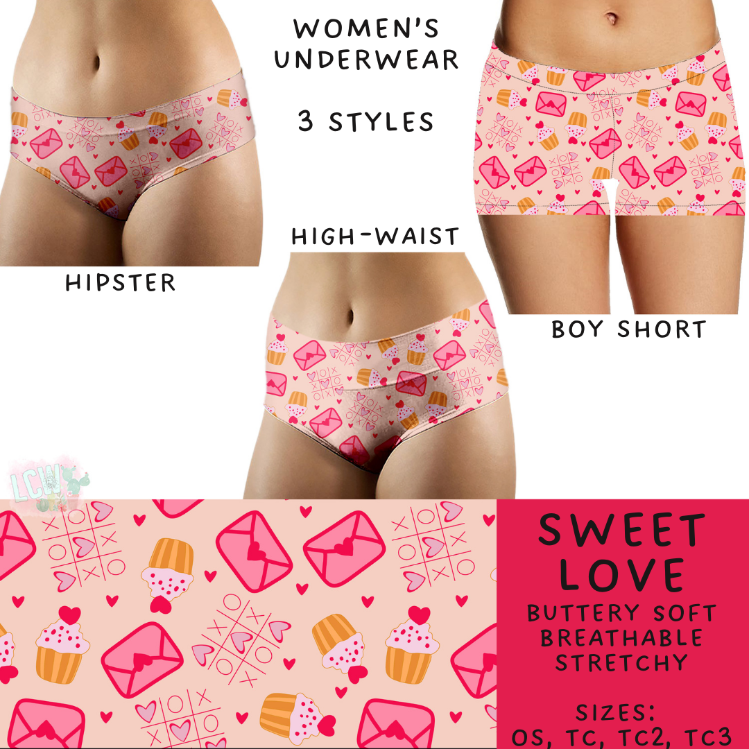 Batch #612 - Valentine's Matching Underwear - Closes 11/11 - ETA mid Jan - Sweet Love Women's Underwear