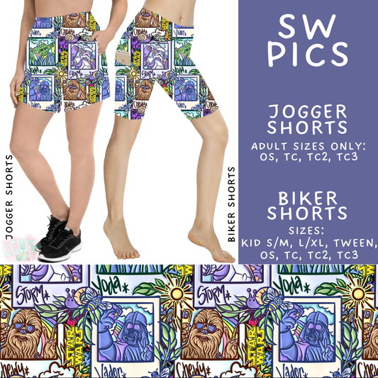 Batch #531 - Cool Characters 15 - Closes 5/18 - ETA late July - SW Pics Biker & Jogger Shorts