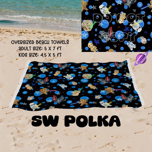 SW Polka -OVERSIZED BEACH TOWEL 6-PREORDER CLOSING 3/20