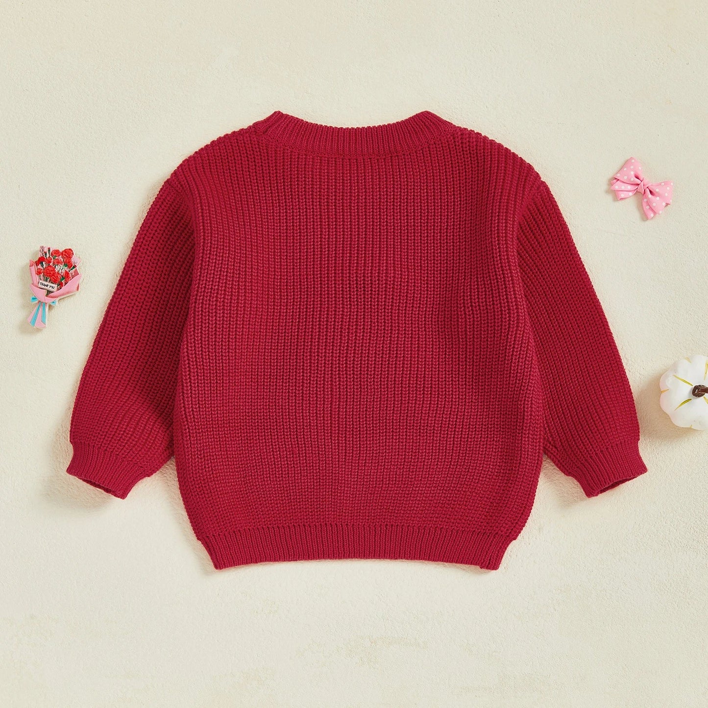 Baby Toddler Kids Girl Halloween Sweater Long Sleeve Round Neck Ghost Flower Embroidery Knit Pullover Top