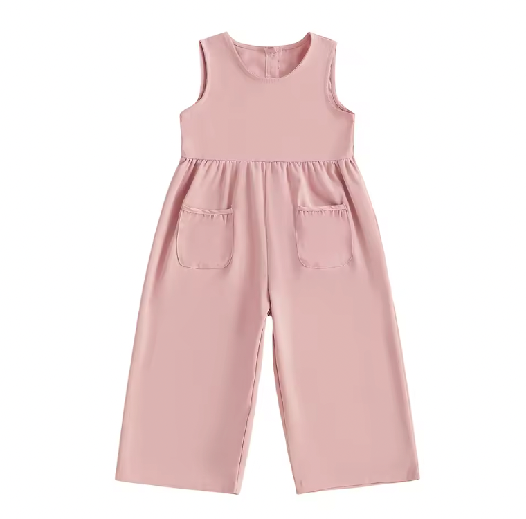 Pink Tank Wide Leg Pocket Jumpsuit