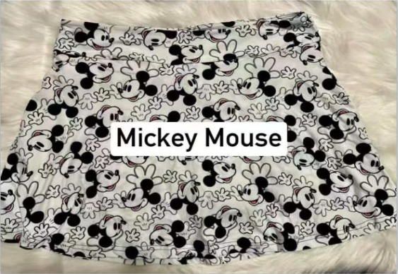 RTS - B&W Mickey Skort with Side Pockets